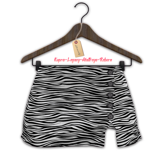 Jrendy Buttoned Skirt Zebra