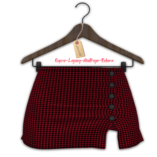 Jrendy Buttoned Skirt RedH
