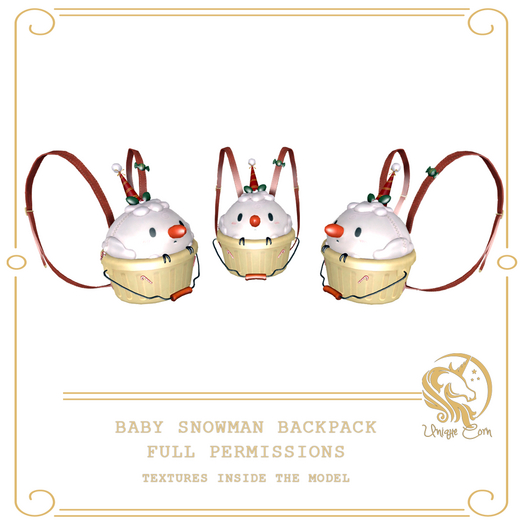Full Perm Baby Snowman Backpack