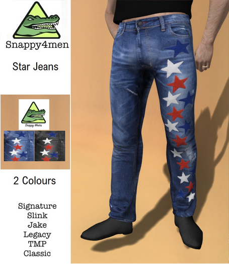 Snappy4men - Star Jeans