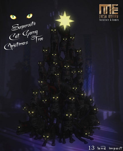 Mesh Entity: Super Cute Cat Gang Christmas Tree