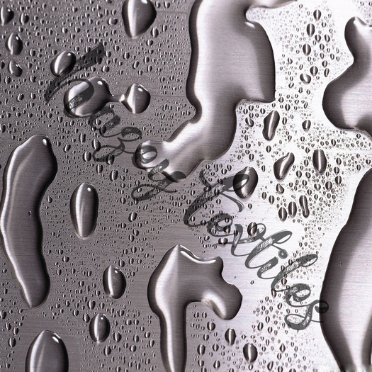 Hazey Textiles - Waterdrops on silver texture