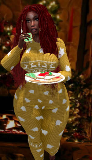 COZY CHRISTMAS PJ'S  YELLOW