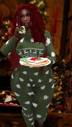 COZY CHRISTMAS PJ'S GREEN