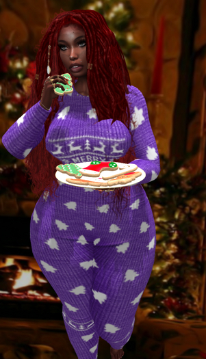 COZY CHRISTMAS PJ'S PURPLE