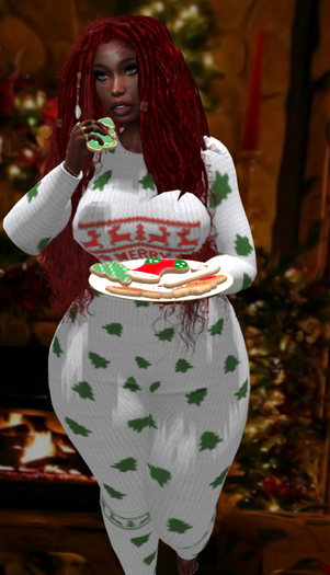 COZY CHRISTMAS PJ'S WHITE