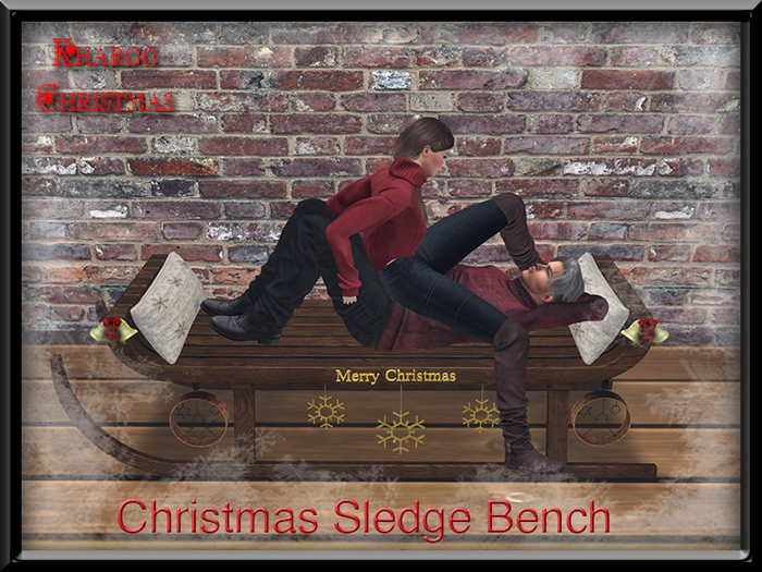 CHRISTMAS SLEDGE BENCH