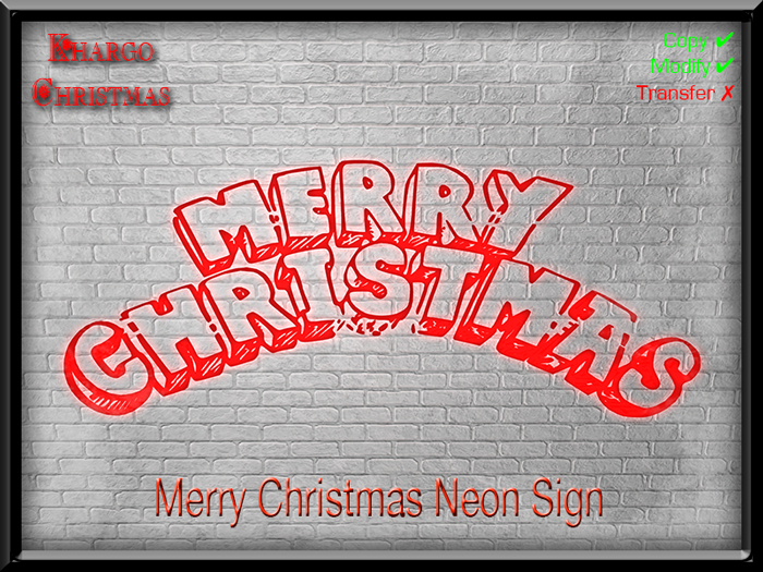 CHRISTMAS MERRY CHRISTMAS NEON SIGN