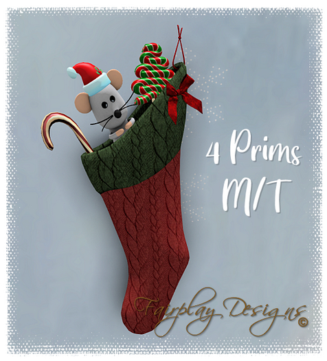 ~FDA~Cute Little Mousy Christmas Stocking