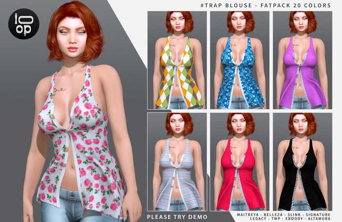 [loop] Trap Blouse - FATPACK Belleza/Maitreya/Signature/Slink/Legacy/Tmp/Ebody/Altamura