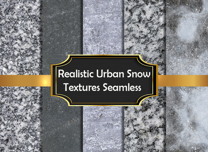 Realistic Urban Snow Textures Seamless A
