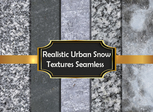 Realistic Urban Snow Textures Seamless A