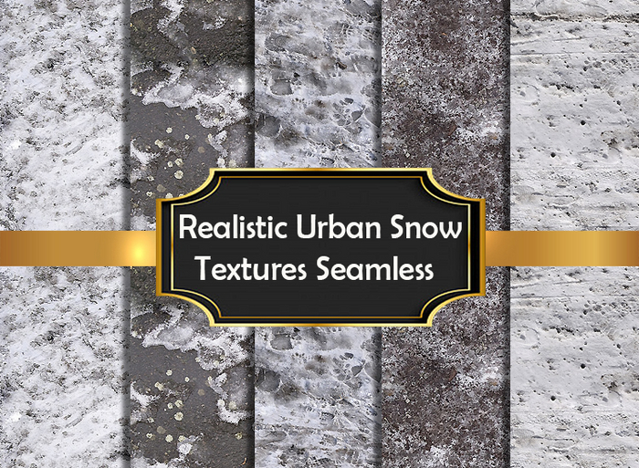 Realistic Urban Snow Textures Seamless B