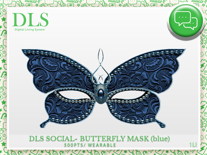 DLS Social 2.0 - Butterfly Mask (Blue)