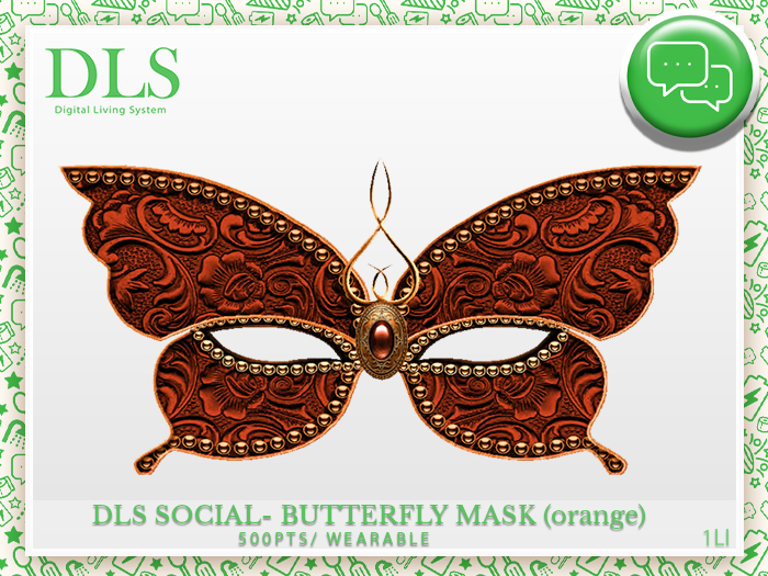 DLS Social 2.0 - Butterfly Mask (Orange)