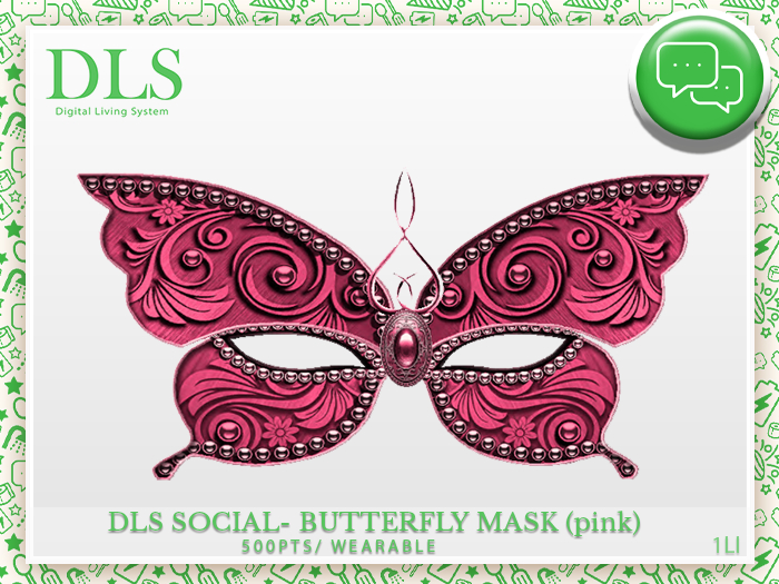 DLS Social 2.0 - Butterfly Mask (Pink)