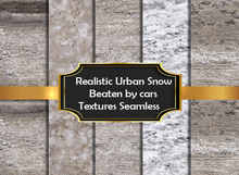 Realistic Urban Snow Beaten by cars Textures Seamless