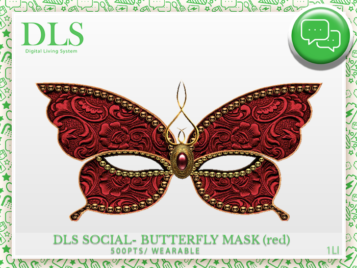 DLS Social 2.0 - Butterfly Mask (Red)