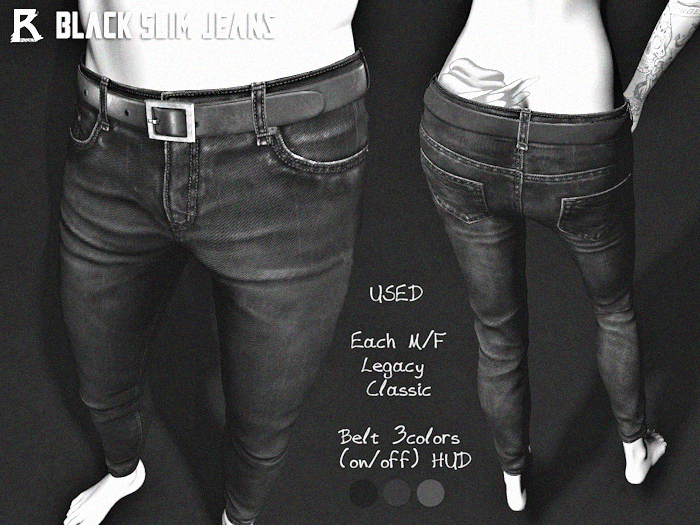 [[RONSEM]] Black slim jeans / DEMO