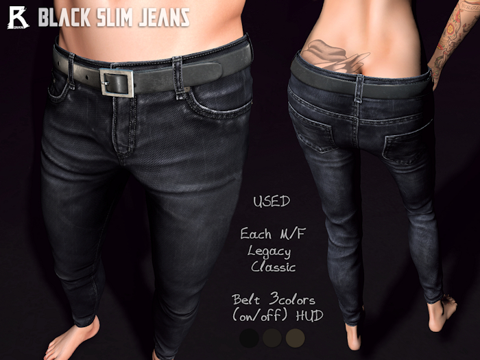 [[RONSEM]] Black slim jeans / Faded black