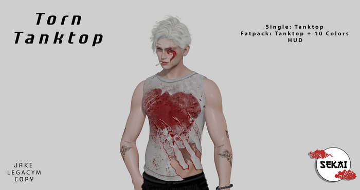 +SEKAI+ Torn Tanktop - Orange
