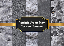 Realistic Urban Snow Textures Seamless D