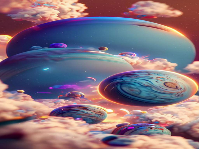 Blue Planets Texture