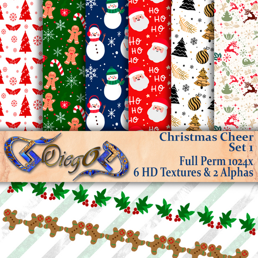 Diego Textures ~ Christmas Cheer Set 1