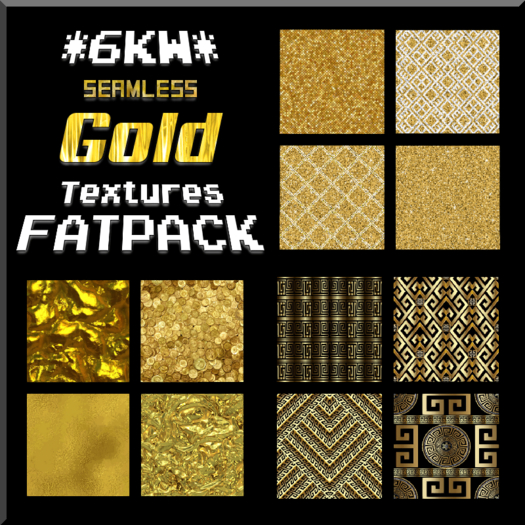 *6KW* FULL PERM Seamless Gold Textures FATPACK