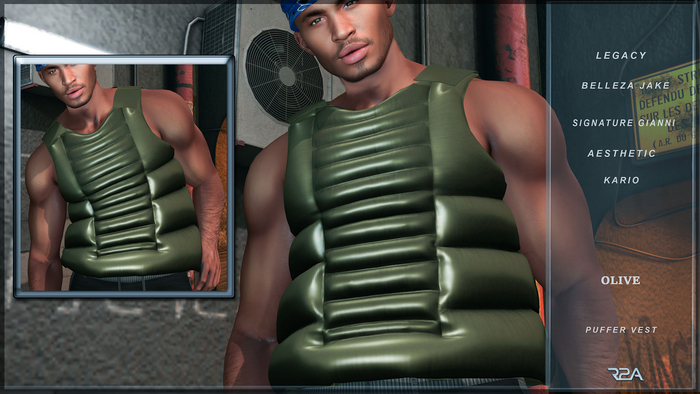 R2A-PUFFER VEST OLIVE
