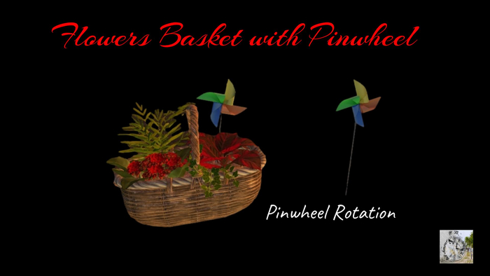 Pinwheel Flowers Basket