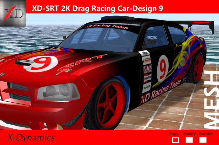 XD-SRT 2K -Drag Racing car with Paint Design 9 Boxed