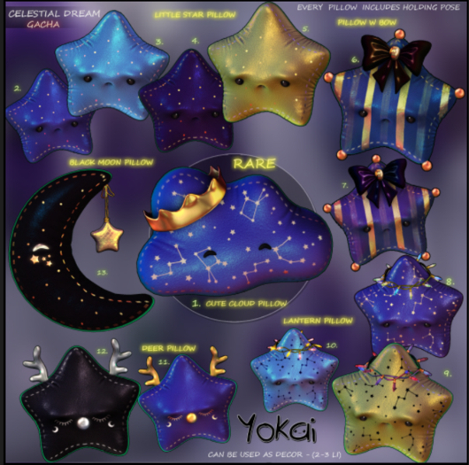 Second Life Marketplace 1.YOKAI Celestial Dream GACHA Cute Cloud