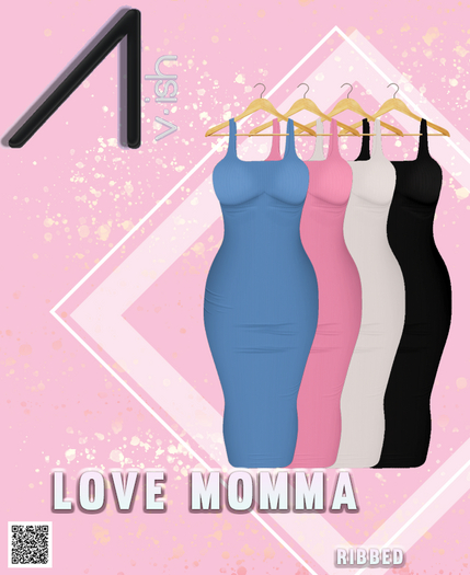 A- Tank Dress Love Momma Ribbed 