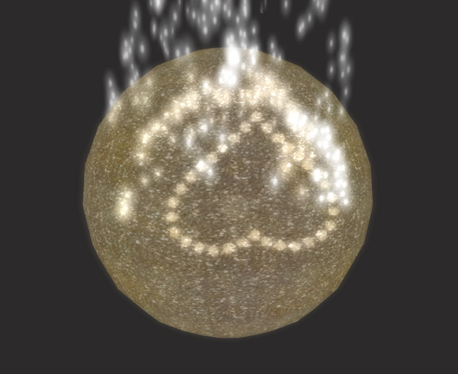 Spinning Golden Donation or Tip Crystal Orb