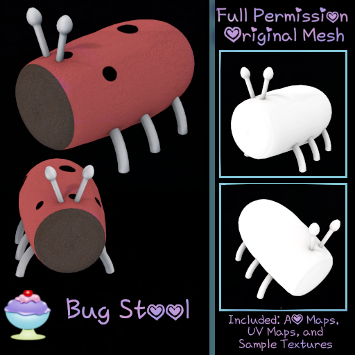 [Sherbert] Full Perm  Bug Stool (ADD) *Retirement Sale*