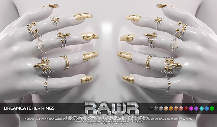 RAWR! Dreamcatcher Rings  (add me)