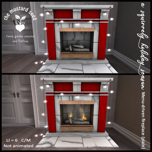 tms christmas:  squirrely times FIREPLACE ONLY 