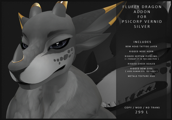 [MODZ] FLUFFY DRAGON - VERNID ADDON - SILVER - ADD ME