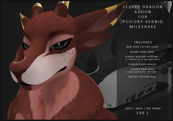 [MODZ] FLUFFY DRAGON - VERNID ADDON - MILKSHAKE - ADD ME