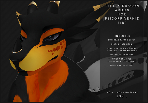 [MODZ] FLUFFY DRAGON - VERNID ADDON - FIRE - ADD ME