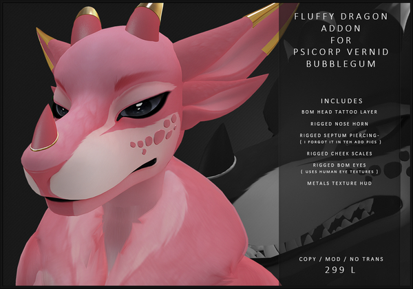 [MODZ] FLUFFY DRAGON - VERNID ADDON - BUBBLEGUM - ADD ME