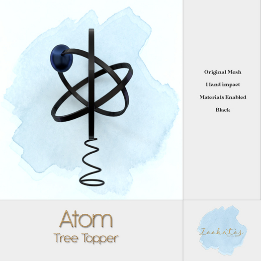 Zoobatos - Atom Tree Topper (Black)
