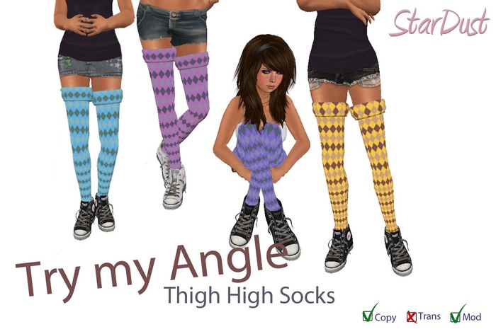 *StarDust* Try my angle socks - Blue