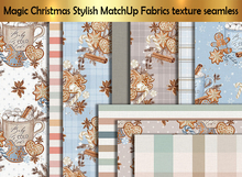 Magic Christmas Stylish MatchUp Fabrics texture seamless