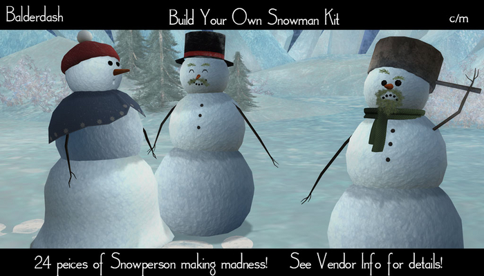Balderdash - Build Your Own Snowman Kit (Wear/add to open!)