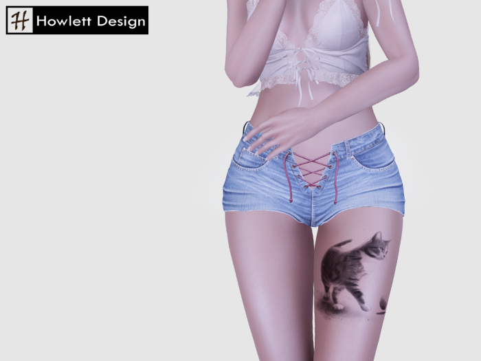 [HDesign] Playfull Kitty (Leg Tattoo)
