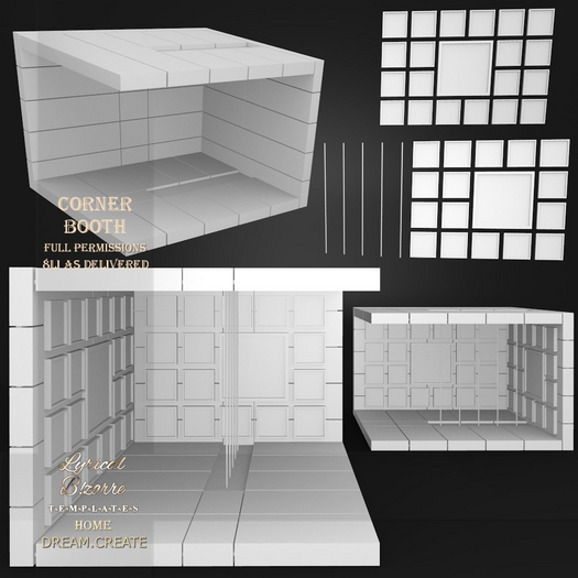 !Lyrical B!zarre Templates! - Corner Booth MESH DAE Version