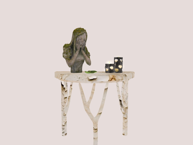 Garden Table  With Crying Girl :)