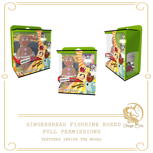 Full Perm Gingerbread Figurine Boxed 